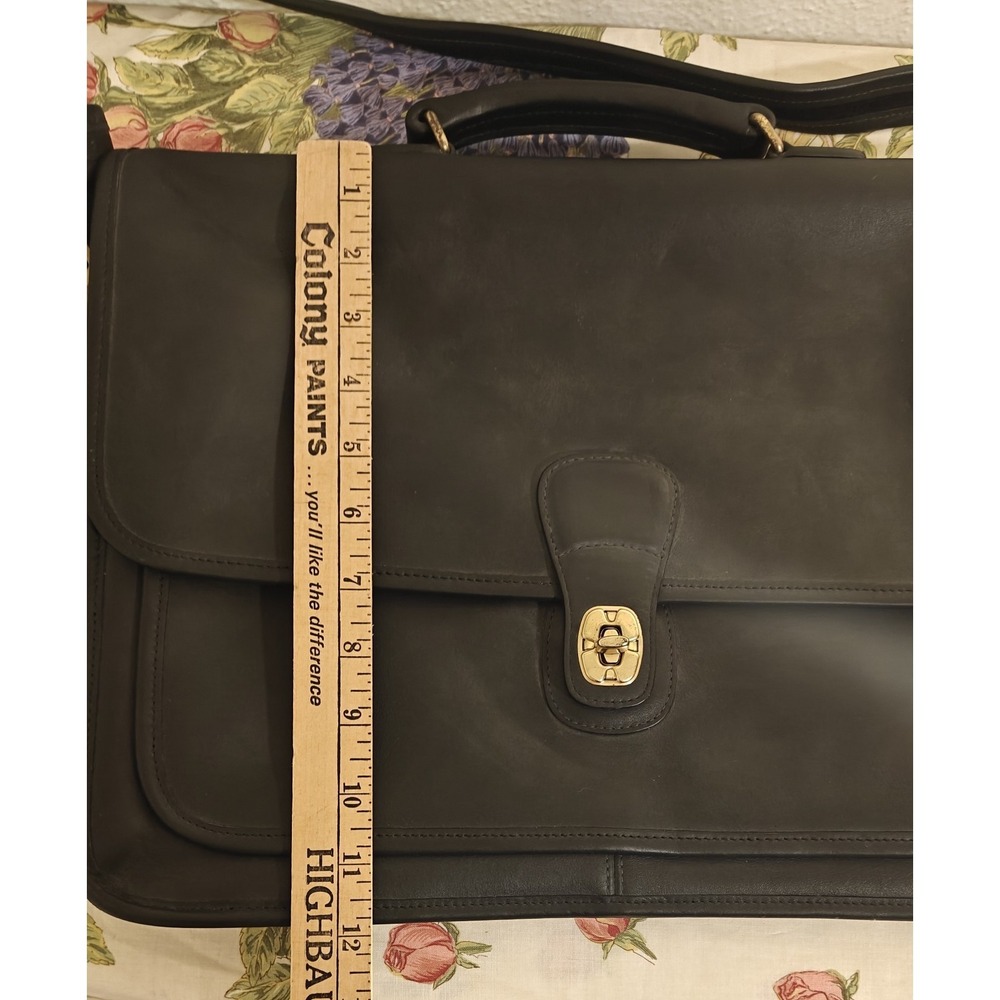 Vtg Coach Metropolitan Briefcase Bag 5180 Black Leather 1999 Devil Wears Prada 2 - Picture 4 of 16
